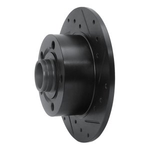 Audi A4 Brake Rotor (1) - Rear Right - R1 Concepts - Drilled & Slotted - Black - `96-`08